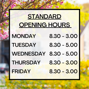 STANDARD OPENING TIMES